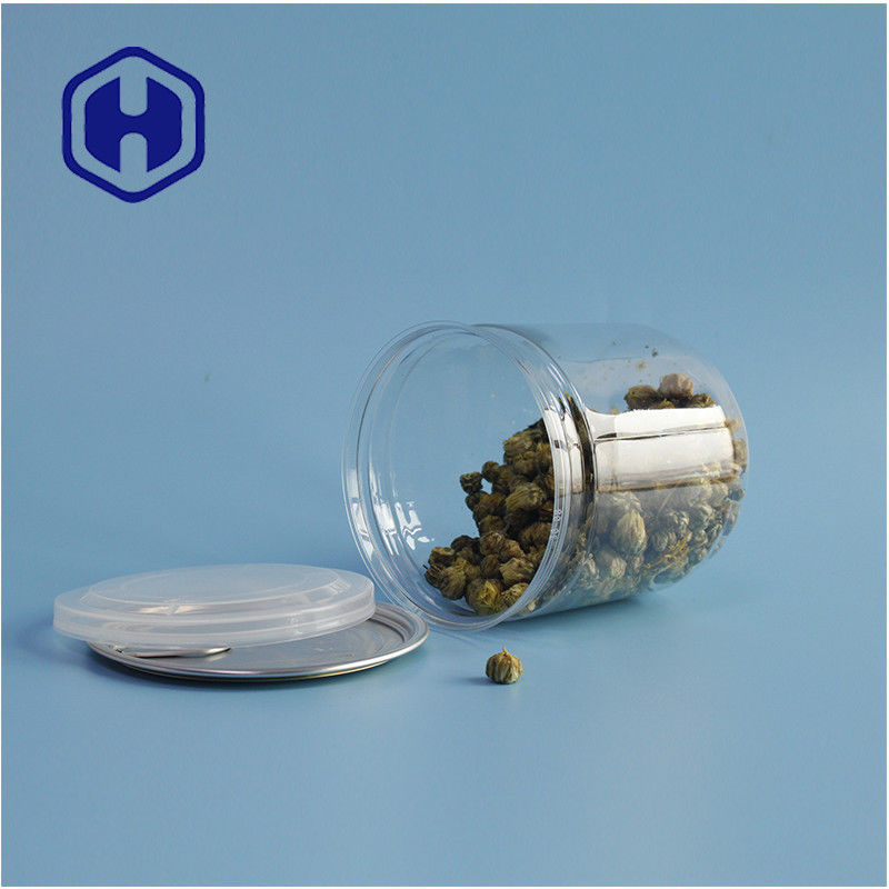 সুপারমার্কেট প্যাকেজিং বায়ুরোধী ফুটোপ্রমাণ পিইটি সহজ খোলা lids সঙ্গে প্লাস্টিক কুকি ক্যানস্টার