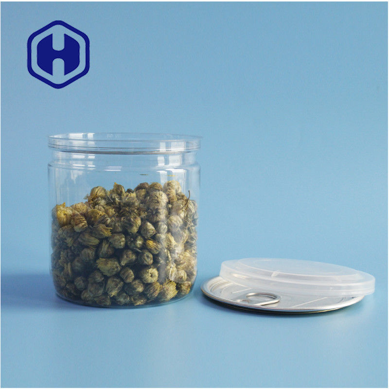 সুপারমার্কেট প্যাকেজিং বায়ুরোধী ফুটোপ্রমাণ পিইটি সহজ খোলা lids সঙ্গে প্লাস্টিক কুকি ক্যানস্টার