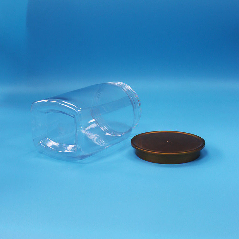 ভাল মানের শিশুর খাদ্য স্বচ্ছ প্লাস্টিক পিইটি খাদ্য সঞ্চয় ক্যান্ডি কুকিজ জার সীল ঢাকনা