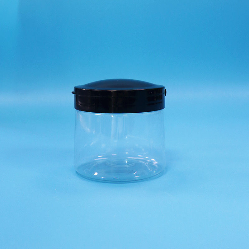 খাদ্য গ্রেড স্বচ্ছ ছোট বৃত্তাকার প্লাস্টিকের খাদ্য সঞ্চয় জার প্লাস্টিকের স্ক্রু শীর্ষ ঢাকনা