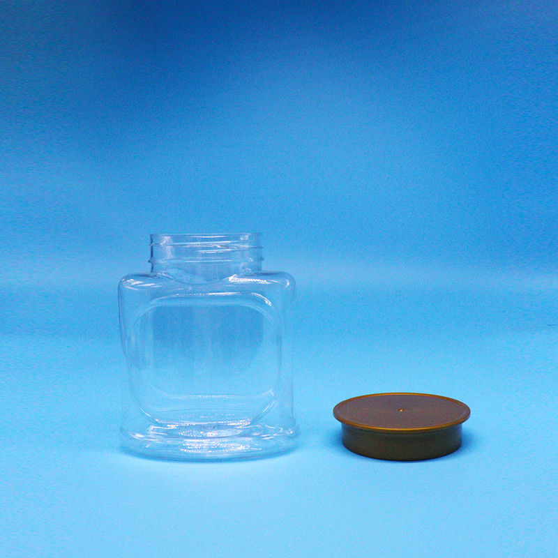 পরিষ্কার ক্যান্ডি কুকি খালি বায়ুরোধী বাদাম পিইটি খাদ্য গ্রেড প্লাস্টিকের জার স্ক্রু ঢাকনা খাদ্য জন্য