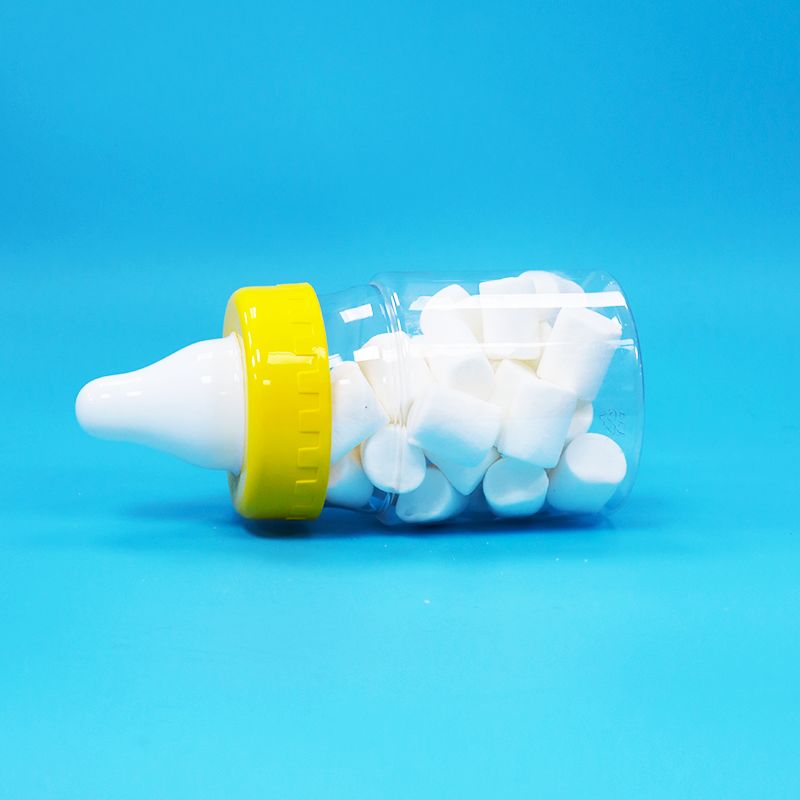 খাদ্য গ্রেড স্বচ্ছ পিইটি প্লাস্টিক সিলড জার স্ক্রু ক্যাপ খাদ্য মিষ্টি কুকি জন্য