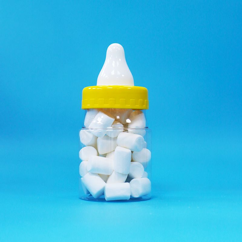 খাদ্য গ্রেড স্বচ্ছ পিইটি প্লাস্টিক সিলড জার স্ক্রু ক্যাপ খাদ্য মিষ্টি কুকি জন্য