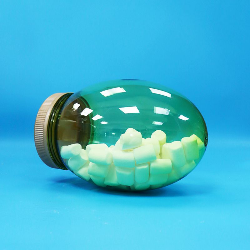 অনন্য আকৃতি স্বচ্ছ প্লাস্টিকের পিইটি খাদ্য গ্রেড বাদাম পিস্তল ক্যান্ডি জার স্ক্রু ফ্ল্যাট ঢাকনা