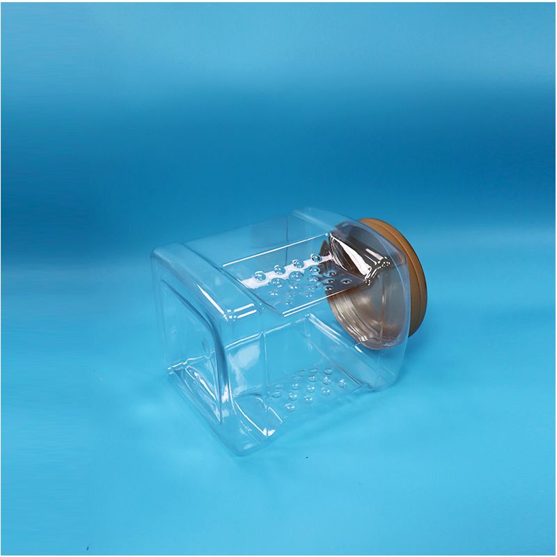 স্বচ্ছ স্ক্রু ঢাকনা গ্রিপ ফুড গ্রেড পিইটি জার, কাটা নোরি শুকনো লাল বেরি বাদামের জন্য