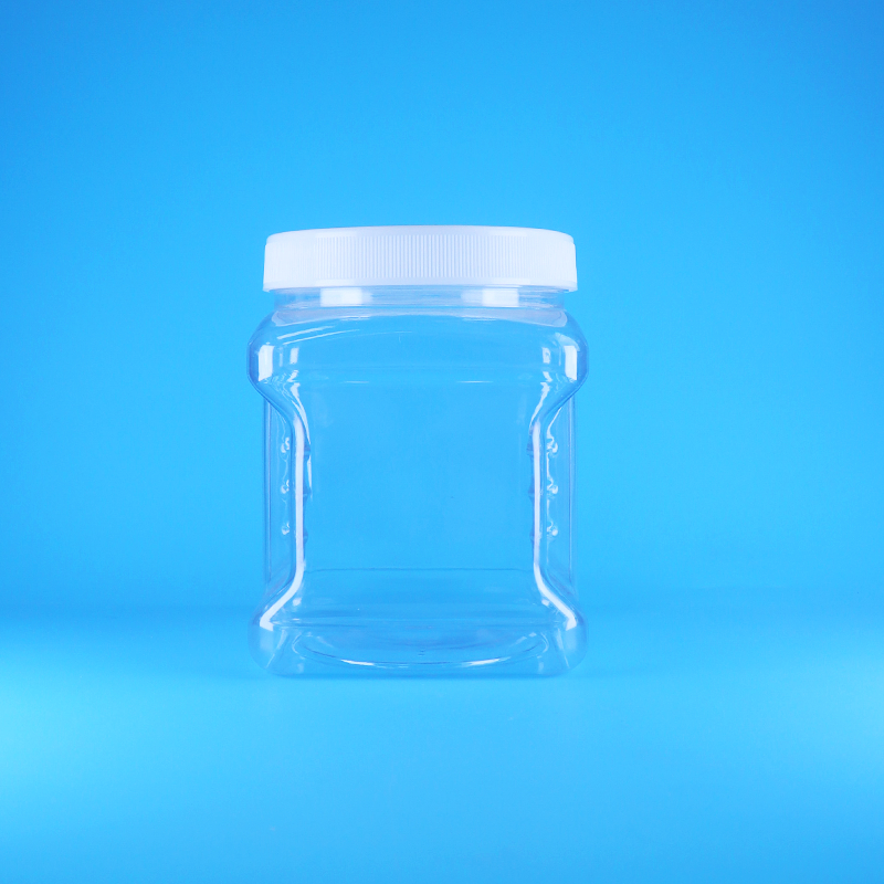 মিষ্টি বাদাম ফল ও শিশুদের খাবারের জন্য বর্গাকার এয়ারলেস পিইটি স্ক্রু ঢাকনাযুক্ত স্বচ্ছ প্লাস্টিকের জার