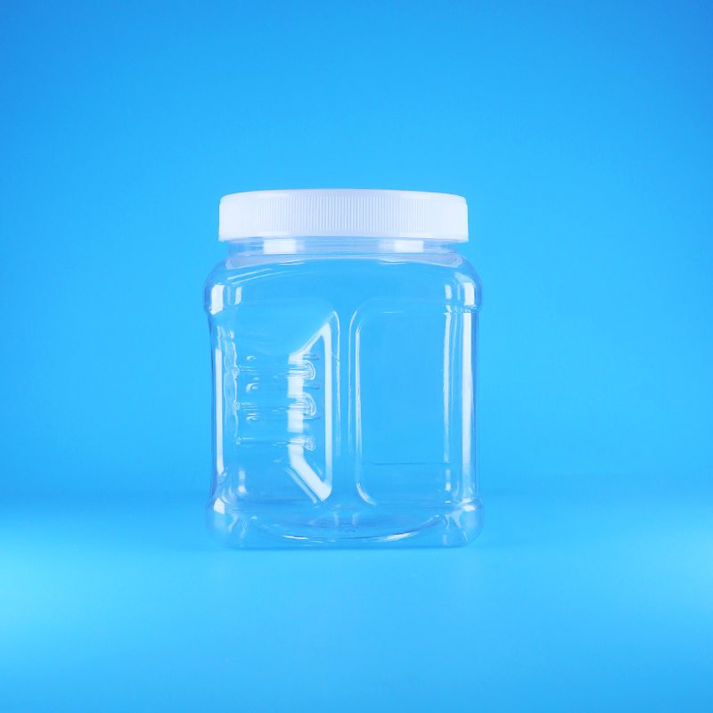 মিষ্টি বাদাম ফল ও শিশুদের খাবারের জন্য বর্গাকার এয়ারলেস পিইটি স্ক্রু ঢাকনাযুক্ত স্বচ্ছ প্লাস্টিকের জার
