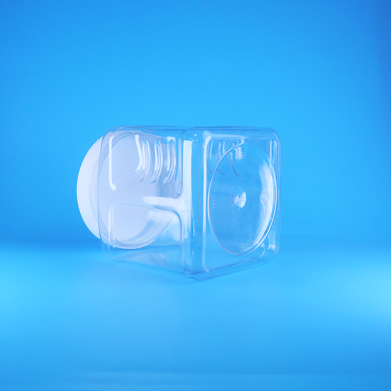 মিষ্টি বাদাম ফল ও শিশুদের খাবারের জন্য বর্গাকার এয়ারলেস পিইটি স্ক্রু ঢাকনাযুক্ত স্বচ্ছ প্লাস্টিকের জার