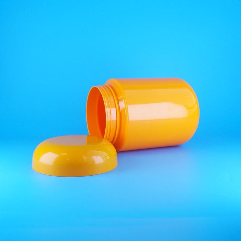 গোল আকৃতির খাদ্য গ্রেড কমলা প্লাস্টিক পিইটি স্ক্রু ফ্ল্যাট কমলা ক্যাপ কুকি ক্যান্ডি জার