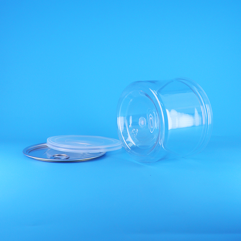 প্লাস্টিক স্বচ্ছ PET গোলাকার সহজ ওপেন ঢাকনা ফুড ক্যান্ডি কুকি স্ন্যাক চা এর জন্য