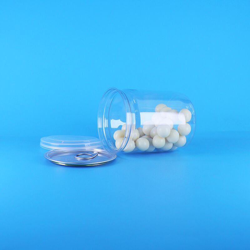 সহজ খোলা ঢাকনা জৈব বন্য জঙ্গলের বাদাম শুকনো খাবার প্লাস্টিক স্বচ্ছ PET পপকর্ন ক্যান