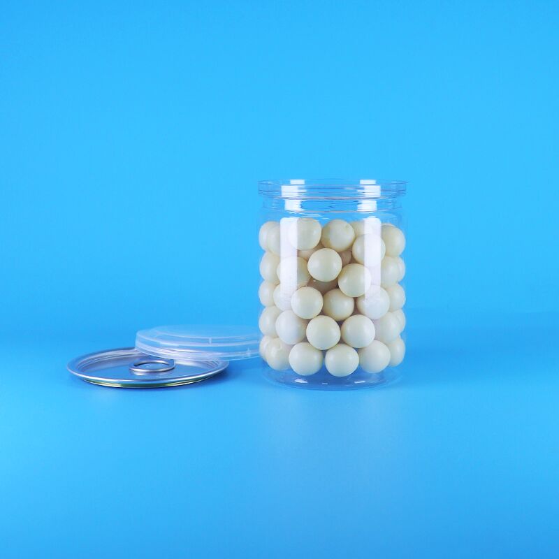 সহজ খোলা ঢাকনা জৈব বন্য জঙ্গলের বাদাম শুকনো খাবার প্লাস্টিক স্বচ্ছ PET পপকর্ন ক্যান