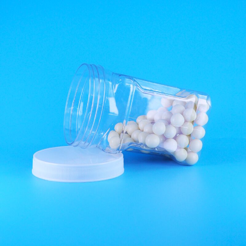 সিজাম কর্নফ্লাই ফিলিং বিস্কুট পিইটি স্বচ্ছ প্লাস্টিকের স্ক্রু লিডস স্কয়ার গ্রিপ জার বিপিএ মুক্ত