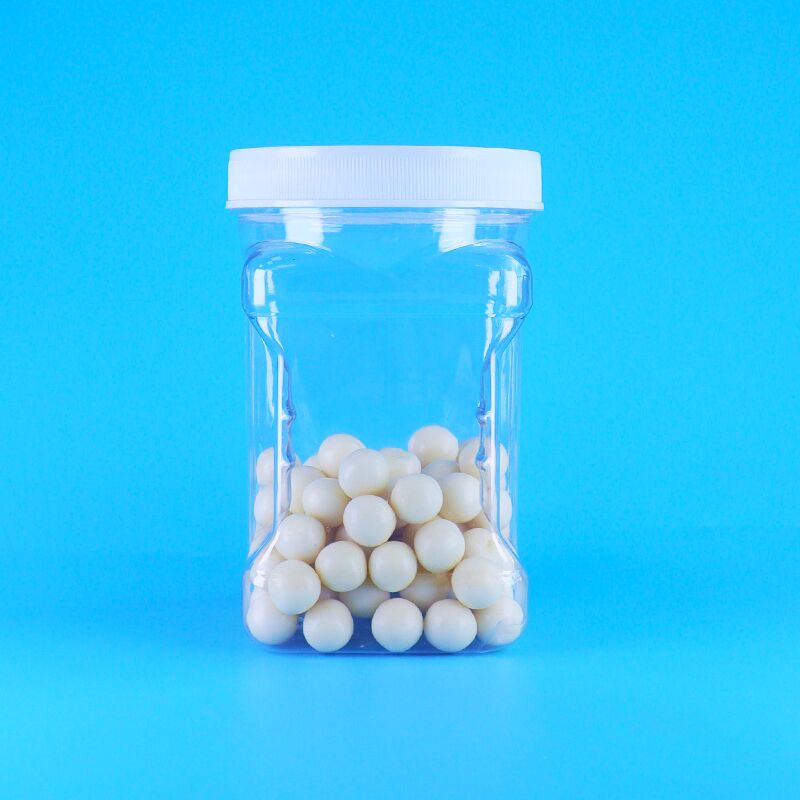 সিজাম কর্নফ্লাই ফিলিং বিস্কুট পিইটি স্বচ্ছ প্লাস্টিকের স্ক্রু লিডস স্কয়ার গ্রিপ জার বিপিএ মুক্ত