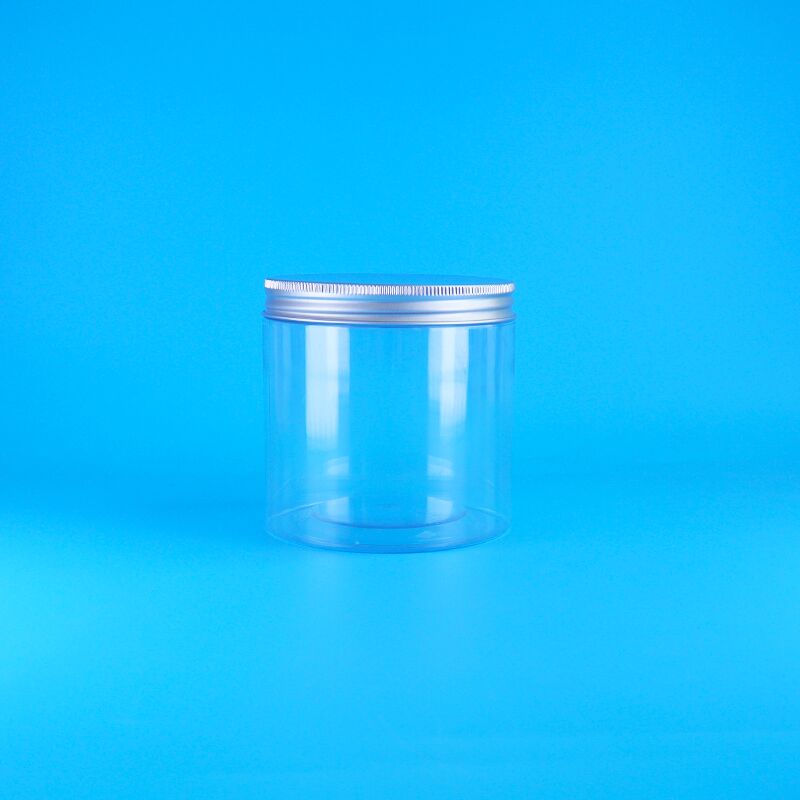 সিলিন্ডার সহজ খোলা ঢাকনা খাদ্য কফি ক্যান্ডি কুকিজ গোলাপী চা প্লাস্টিক পরিষ্কার পিইটি জার