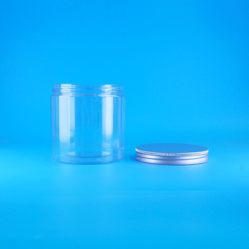 সিলিন্ডার সহজ খোলা ঢাকনা খাদ্য কফি ক্যান্ডি কুকিজ গোলাপী চা প্লাস্টিক পরিষ্কার পিইটি জার