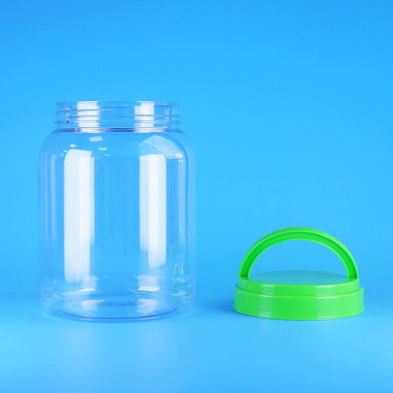 খাদ্য গ্রেড ফ্ল্যাট ক্যাপ ক্লিয়ার কফি ক্যান্ডি পদ্ম বীজ বেবি ফুড পিইটি রাউন্ড প্লাস্টিক জার