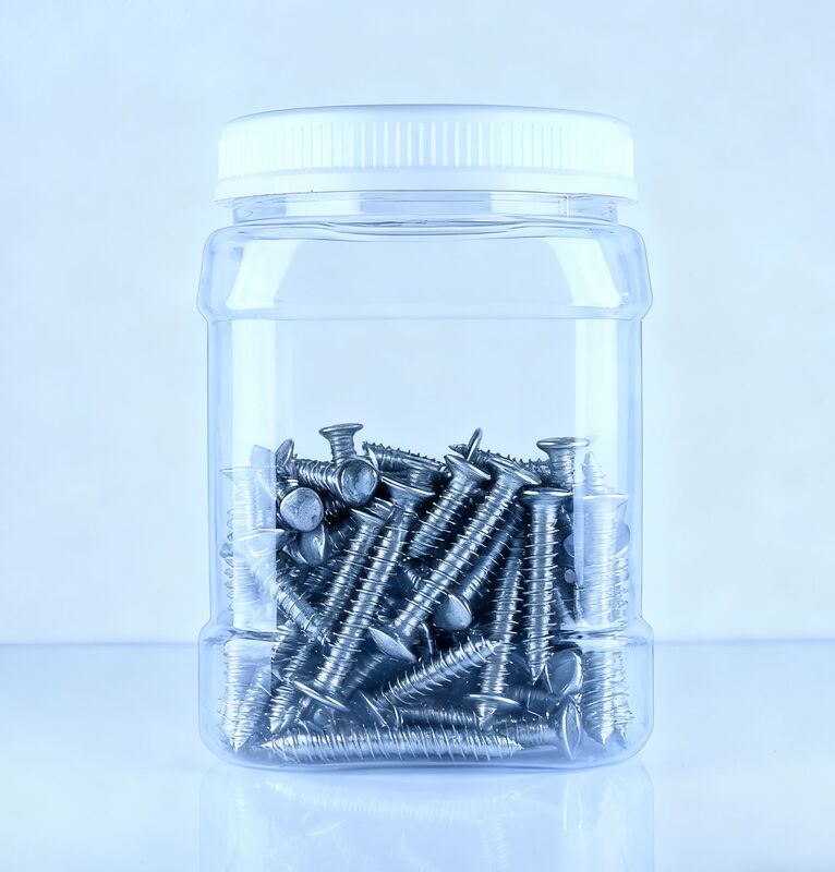 ফুড গ্রেড ট্যাঙ্গারিন পিল চাইনিজ চেস্টান পিইটি স্কয়ার আকৃতি স্বচ্ছ সাদা ঢাকনা প্লাস্টিকের জার