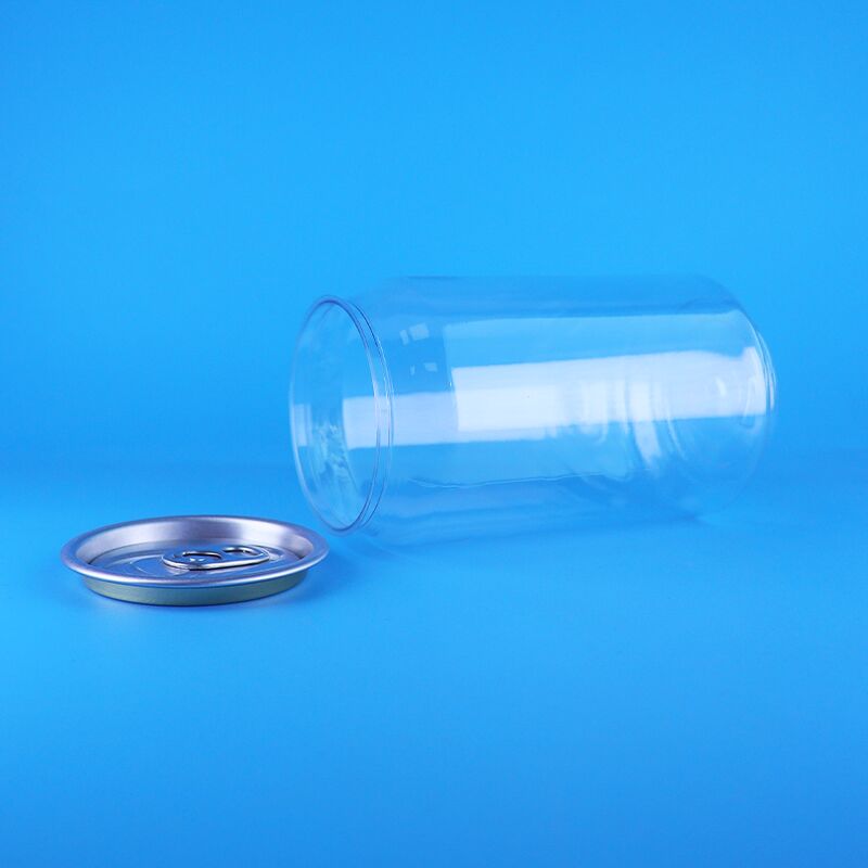 কফি, চা, দুধ এবং কার্বনেটেড পানীয়ের জন্য সহজে খোলা ঢাকনা সহ 330 মিলি ক্লিয়ার পিইটি প্লাস্টিকের ক্যান