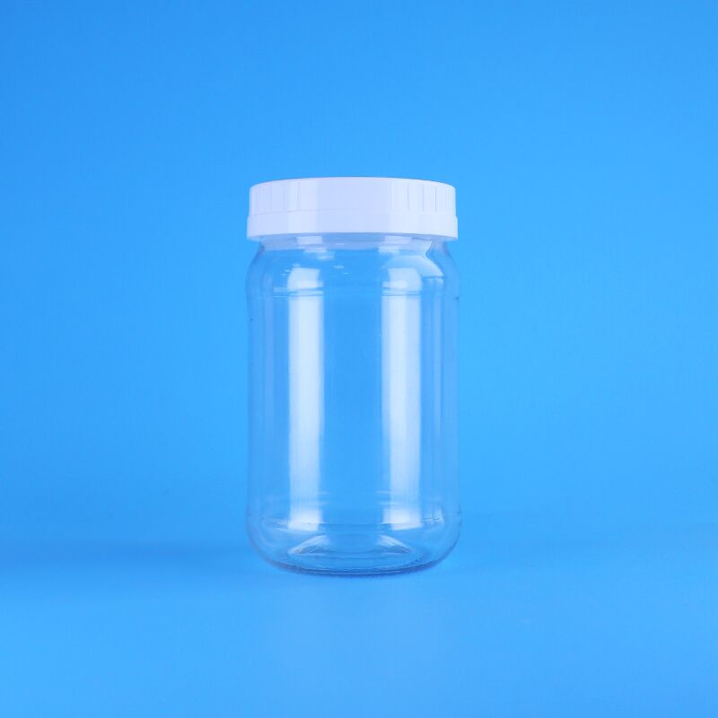220 মিলি ক্লিয়ার ফুড গ্রেড প্লাস্টিকের জার সাদা স্ক্রু ক্যাপ সহ সালাদ এবং জ্যাম প্যাকেজিংয়ের জন্য
