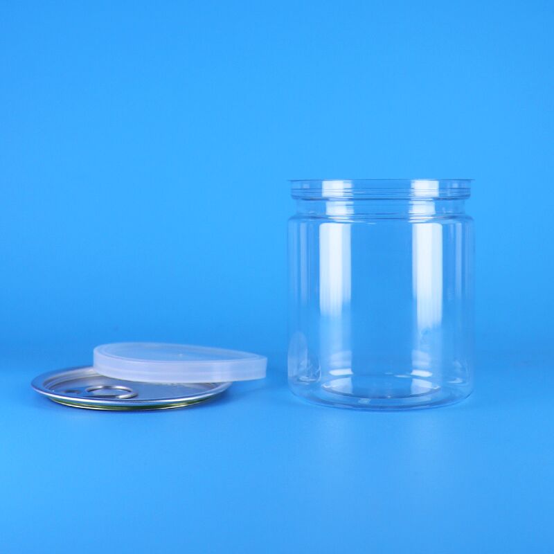 বায়ুরোধী 250 মিলি পিইটি সহজ খোলা ঢাকনা প্লাস্টিকের পিচ ক্যান হ্যাম মরিচ খাদ্য প্যাকেজিং সমাধান