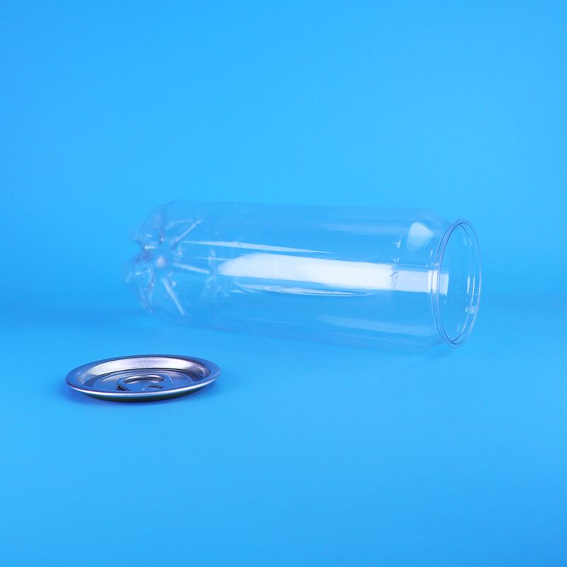 কার্বনেটেড পানীয় এবং অ্যালকোহলযুক্ত পানীয়ের জন্য সহজ খোলা ঢাকনা সহ 500 মিলি ক্যাপাসিটি ফুটো-প্রমাণযুক্ত পিইটি প্লাস্টিকের ক্যান