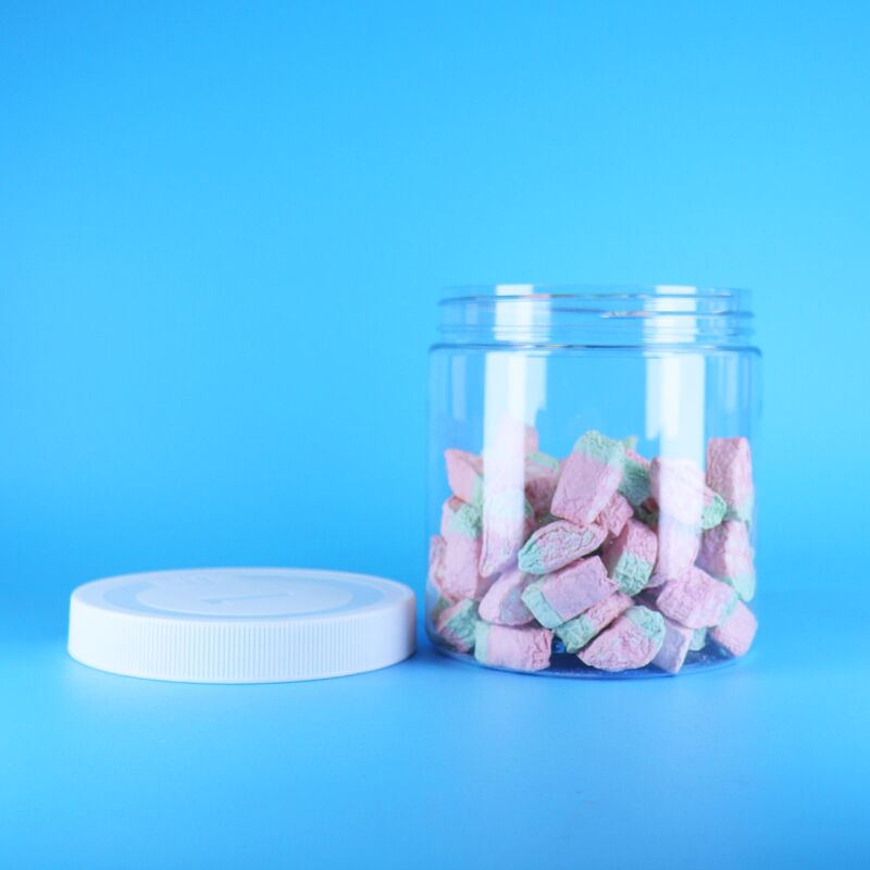 বেকারি কেক চিপসের জন্য স্বচ্ছ পিইটি প্লাস্টিকের জার কুকিজ পণ্য নিরাপদ সঞ্চয়স্থান