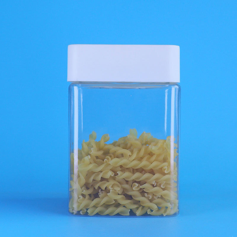 Premium Clear Square Plastic Jars For Black Pepper Sea Salt Chili Flakes Spice Packaging