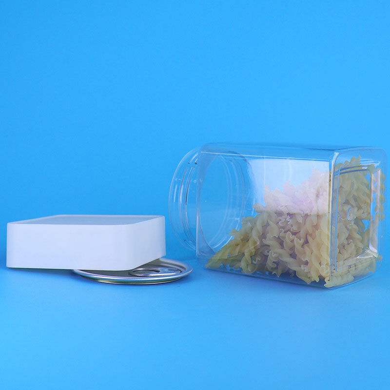 Premium Clear Square Plastic Jars For Black Pepper Sea Salt Chili Flakes Spice Packaging