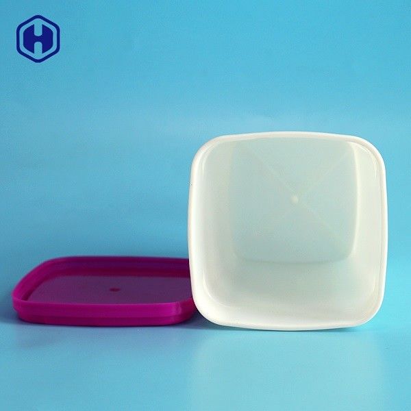 রঙিন idাকনা প্রিন্টিং লোগো সহ 23 ওস আইএমএল প্লাস্টিকের পাত্রে