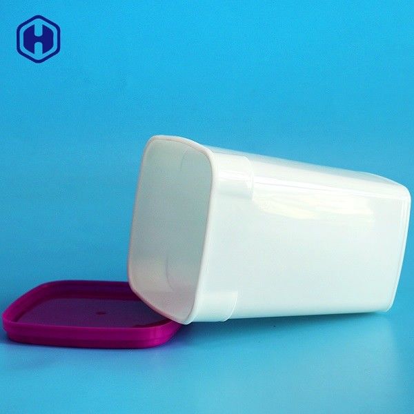 রঙিন idাকনা প্রিন্টিং লোগো সহ 23 ওস আইএমএল প্লাস্টিকের পাত্রে