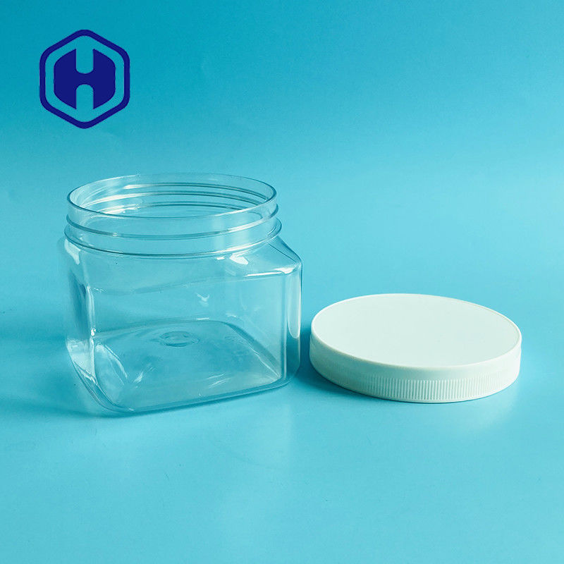 বডি স্ক্রাব ক্রিম বেবি পাউডারের জন্য 500g 17.63oz স্কয়ার কসমেটিক প্লাস্টিকের জার