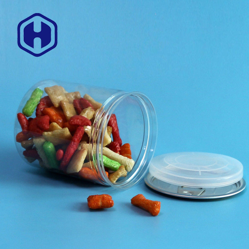 300# 330ml ক্লিয়ার প্লাস্টিক জার মিষ্টি চকোলেট পিনাট বিন্স স্টোরেজ সহজ খোলা প্রান্তের ঢাকনা সহ