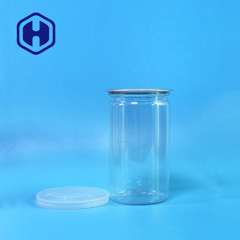 স্ট্রেইট হেলদি বিপিএ ফ্রি ক্লিয়ার প্লাস্টিক ক্যান 211# 12oz 360ml ড্রাই ফ্রুটস কন্ডিমেন্ট প্যাকিং