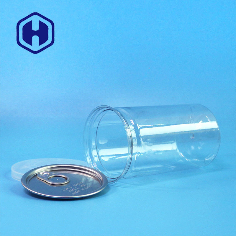 স্ট্রেইট হেলদি বিপিএ ফ্রি ক্লিয়ার প্লাস্টিক ক্যান 211# 12oz 360ml ড্রাই ফ্রুটস কন্ডিমেন্ট প্যাকিং