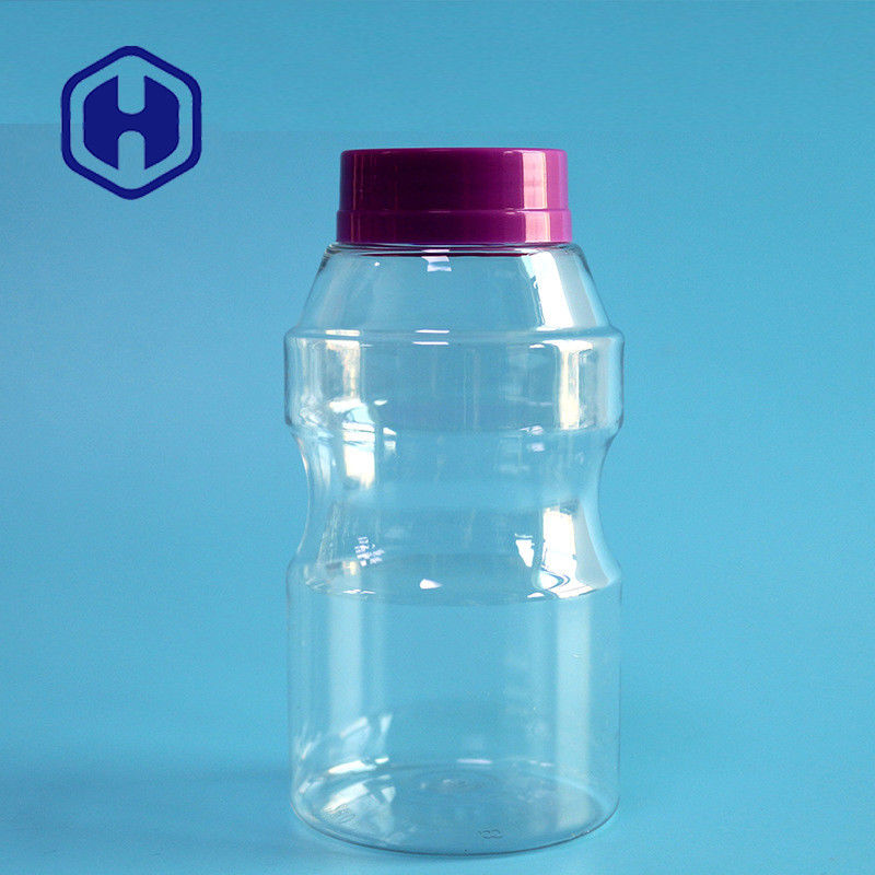 300ml লিক প্রুফ প্লাস্টিক জার জন্য চকোলেট বিন বীজ ছোট মুখ PET ক্যান্ডি জার স্ক্রু ঢাকনা সঙ্গে