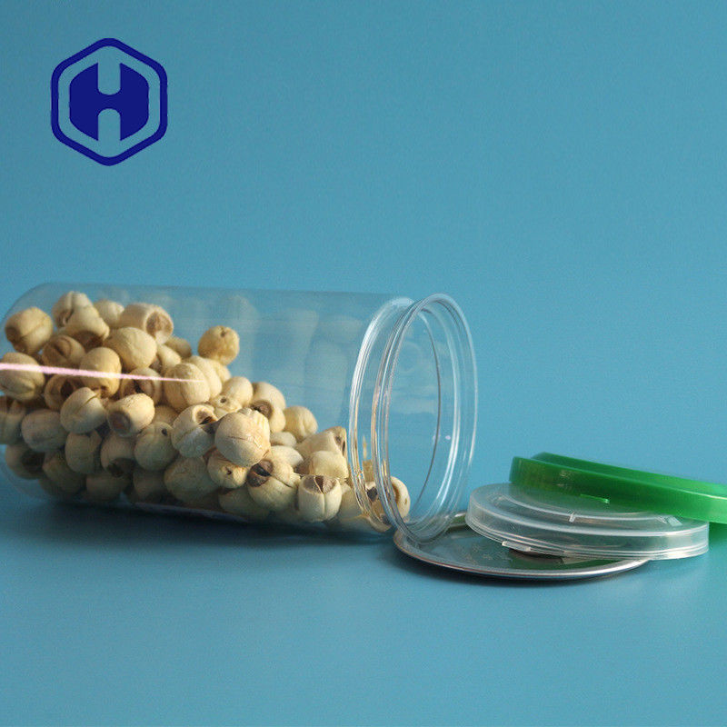 211# 440ml ক্লিয়ার প্লাস্টিকের ক্যান বীজ চকলেট বিস্কুট বার ইজি ওপেন এন্ড পিইটি ক্যান