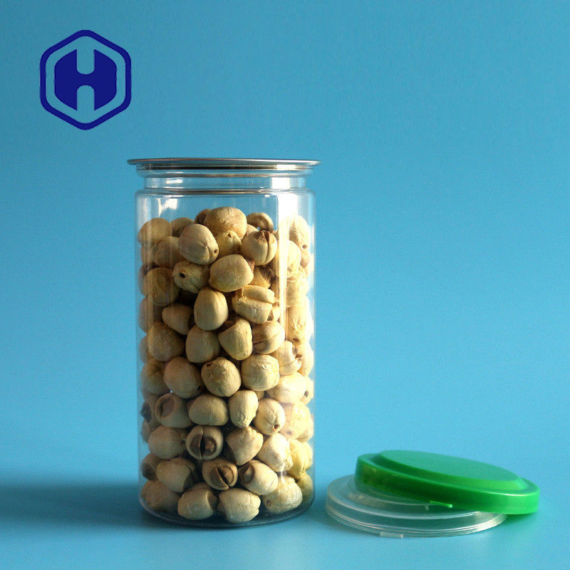 211# 440ml ক্লিয়ার প্লাস্টিকের ক্যান বীজ চকলেট বিস্কুট বার ইজি ওপেন এন্ড পিইটি ক্যান