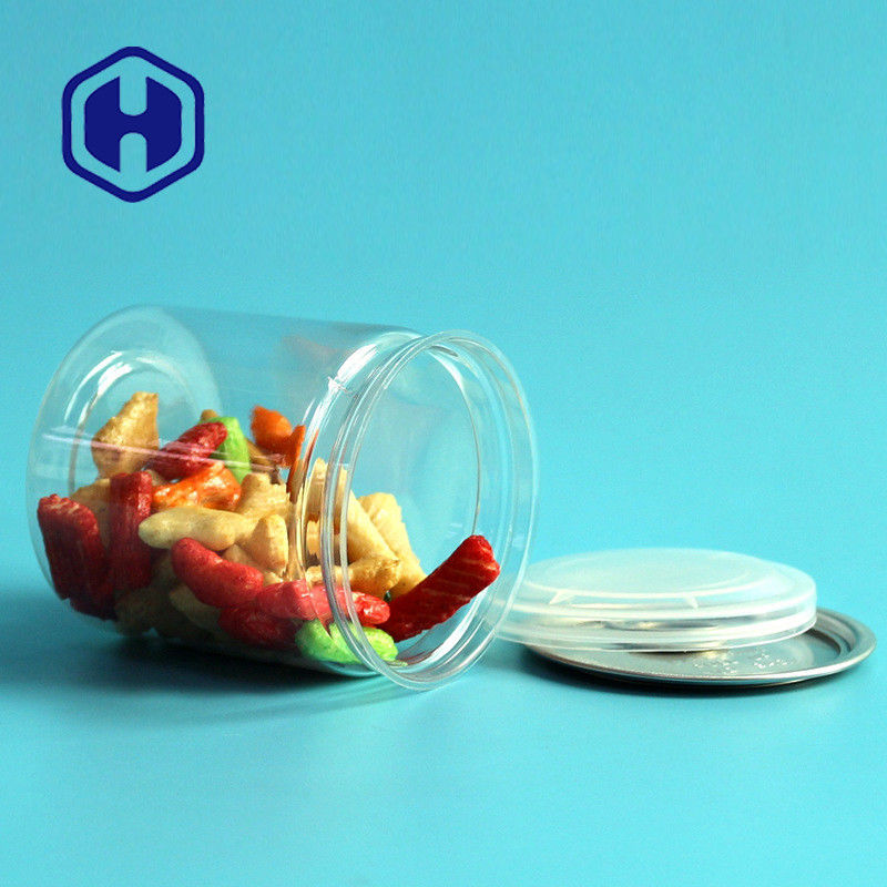 250ml 211 8.5oz ক্লিয়ার প্লাস্টিকের ক্যান উজ্জ্বল শুকনো শুয়োরের মাংস বিফ জার্কি প্যাকেজিং