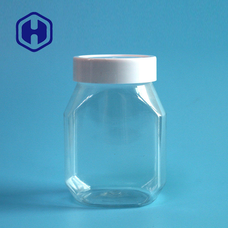 ননটক্সিক 390ml 13oz প্লাস্টিক পিনাট বাটার জার স্বচ্ছ রঙ