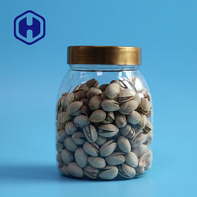 চওড়া মুখের স্ক্রু ঢাকনা প্লাস্টিক কাজু জার 570ml Bpa বিনামূল্যে স্বচ্ছ