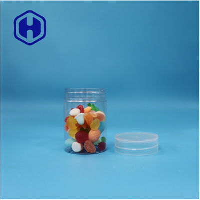 গোলাকার স্বচ্ছ প্লাস্টিকের পিইটি মিষ্টি মিষ্টি কুকিজ বাদাম মরিচ ফুড গ্রেড জার