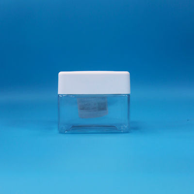 খালি স্ন্যাক শিশুর খাবার মিষ্টি স্বচ্ছ বর্গক্ষেত্র ছোট পিইটি প্লাস্টিকের জার স্ক্রু ক্যাপ