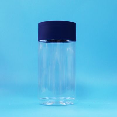 ওভাল আকৃতির স্বচ্ছ প্লাস্টিকের পিইটি কুকিজ বাদাম ক্যান্ডি জার টেম্পার প্রুফ ক্যাপ বিপিএ মুক্ত