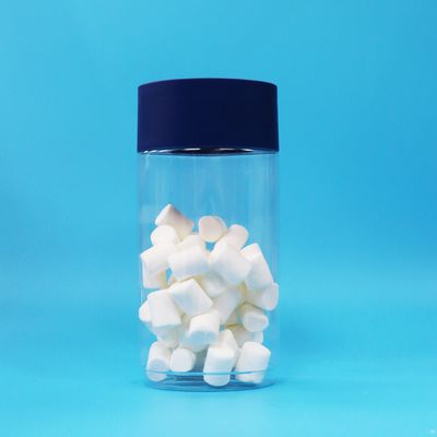 খাদ্য গ্রেড ডিম্বাকৃতির স্বচ্ছ প্লাস্টিকের PET কুকিজ বাদাম ক্যান্ডি জার, টেম্পার প্রুফ ক্যাপ