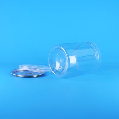 জৈব বন্য জঙ্গলের চিনাবাদাম শুকনো খাবার সহজে খোলা যায় এমন প্রান্তযুক্ত প্লাস্টিকের টিউব স্বচ্ছ PET পপকর্ন ক্যান