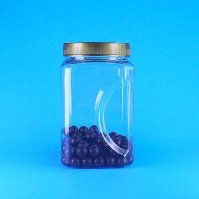 পিইটি স্বচ্ছ বাদামী ঢাকনা প্লাস্টিকের খাদ্য গ্রেড ললিপপ বাদাম শুকনো জ্যাকফ্রুট জার