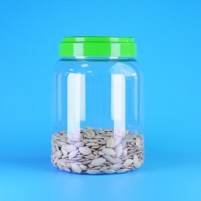 খাদ্য গ্রেড ফ্ল্যাট ক্যাপ ক্লিয়ার কফি ক্যান্ডি পদ্ম বীজ বেবি ফুড পিইটি রাউন্ড প্লাস্টিক জার