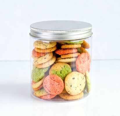 স্বচ্ছ প্রশস্ত মুখযুক্ত ম্যাশড আলু দই আইসক্রিম গোল PET জার অ্যালুমিনিয়াম ঢাকনা