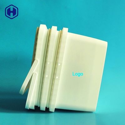 হোয়াইট আইএমএল টিউবগুলি কাস্টম লোগো ডাবল হ্যান্ডলগুলি খালি খাবারের ধারকগুলি মুদ্রণ করে